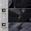 TACVASEN Herren Outdoorjacke Wasserabweisend Wanderjacke Leicht Übergangsjacke Funktionsjacke Trekkingjacke mit Abnehmbarer Kapuze – Bild 4