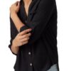 VERO MODA Damen Blusen Hemd Leger mit Brusttaschen Regular Stretch 3/4 Arm Top Oberteil – Bild 3