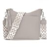 YISUOHOOM Handtasche Damen Mittelgroß Umhängetasche Klein Crossbody Bag Damen Tasche Damenhandtasche Mehrere Fächertaschen Grau – Bild 2