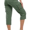 YSENTO Damen Wanderhose Outdoorhose 3/4 Sommerhose Capri Cargohose Leichte Stretch Trekkinghose Funktionshose – Bild 3