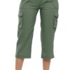 YSENTO Damen Wanderhose Outdoorhose 3/4 Sommerhose Capri Cargohose Leichte Stretch Trekkinghose Funktionshose – Bild 4