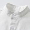 Yanmucy Jungen Baby Kurzarm Top Stand Kragen Button Down Hemd Sommer Kleine große Jungen Freizeithemden für 2-8 Jahre – Bild 3