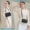 cotwoco Crossbody Bag Damen - Kleine Umhängetasche Damen - Kette Schulterriemen Abendtasche, Damen Reisepass Handytasche mit Kartenschlitz PU Leder Handtasche – Bild 4