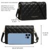 cotwoco Crossbody Bag Damen - Kleine Umhängetasche Damen - Kette Schulterriemen Abendtasche, Damen Reisepass Handytasche mit Kartenschlitz PU Leder Handtasche – Bild 5