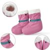 lovely lemon Regenfüßlinge für Babys & Kleinkinder, wasserdicht, gefüttert mit Lammfellimitat, rosa, One Size (bis Schuhgröße 22) – Bild 6